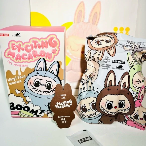 LABUBU MACARON - ID SECRET Chestnut Cocoa BLIND BOX bought@ Pop mart AUTHENTIC